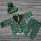 Rocky Crochet Pattern Set - Shawl Collar Cardigan & Hat (0 to 10Y) + Baby Pants (0 to 2Y) English PDF