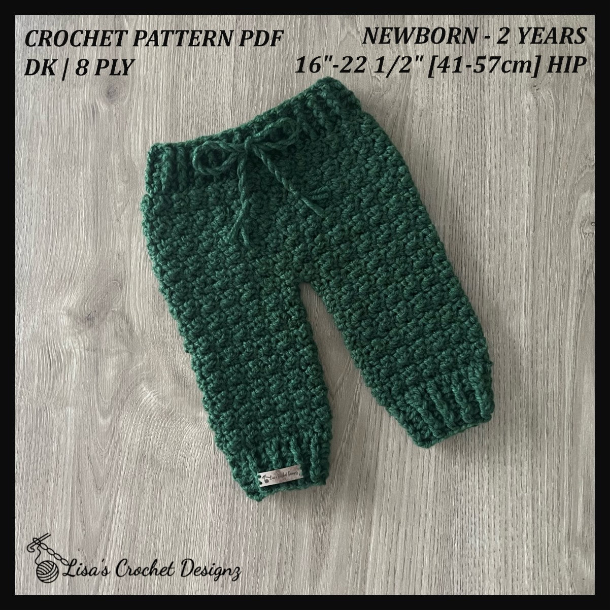 Rocky Crochet Pattern Set - Shawl Collar Cardigan & Hat (0 to 10Y) + Baby Pants (0 to 2Y) English PDF