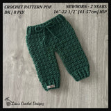 Crochet Baby & Kids Pattern Set – Rocky Shawl Collar Cardigan, Hat & Pants