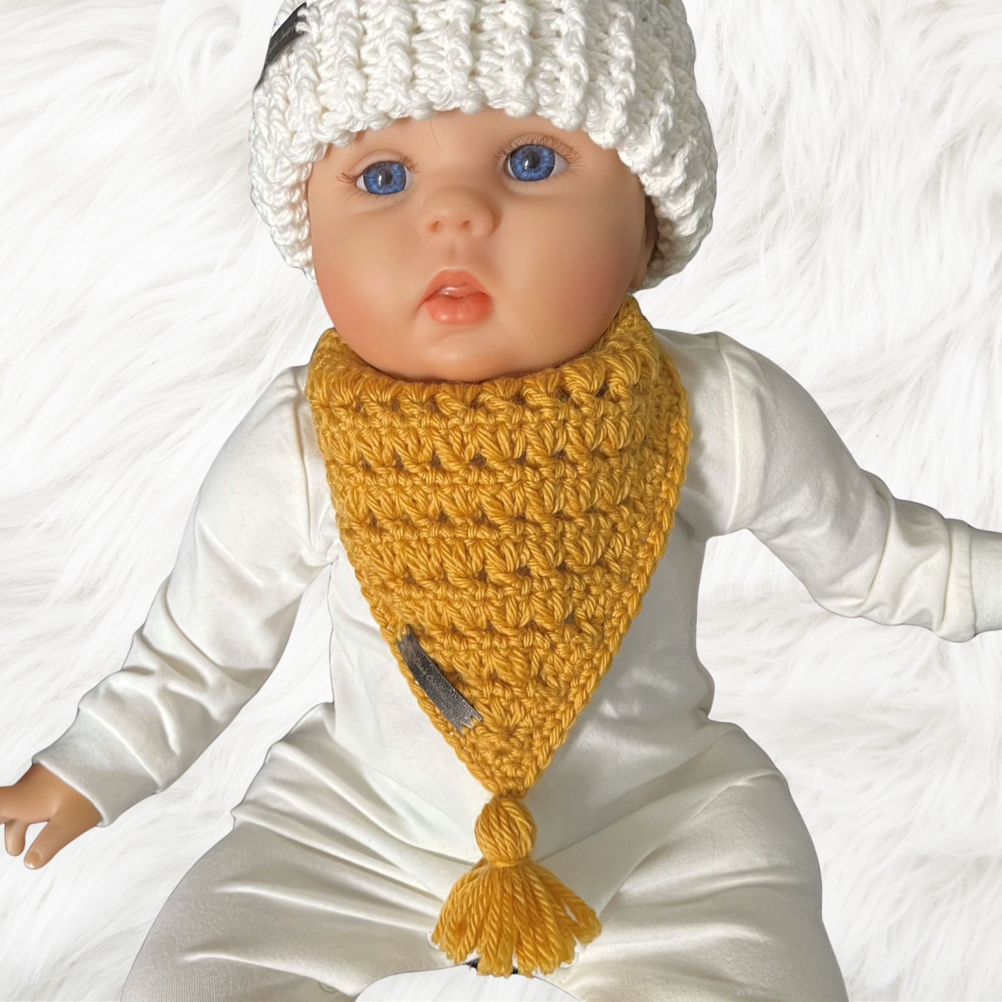 Sam Crochet Baby Bandana Bib Pattern PDF (English Only)