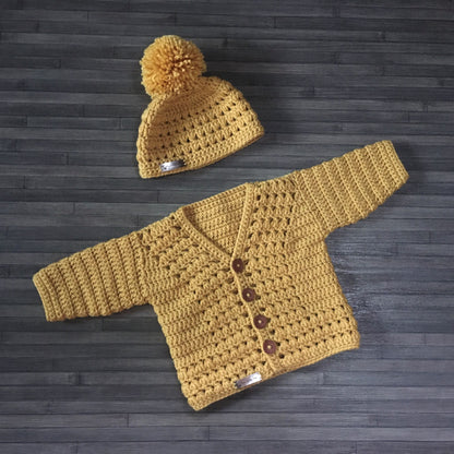 Crochet Pattern Sam Crochet Cardigan and Hat Baby to 10 Years