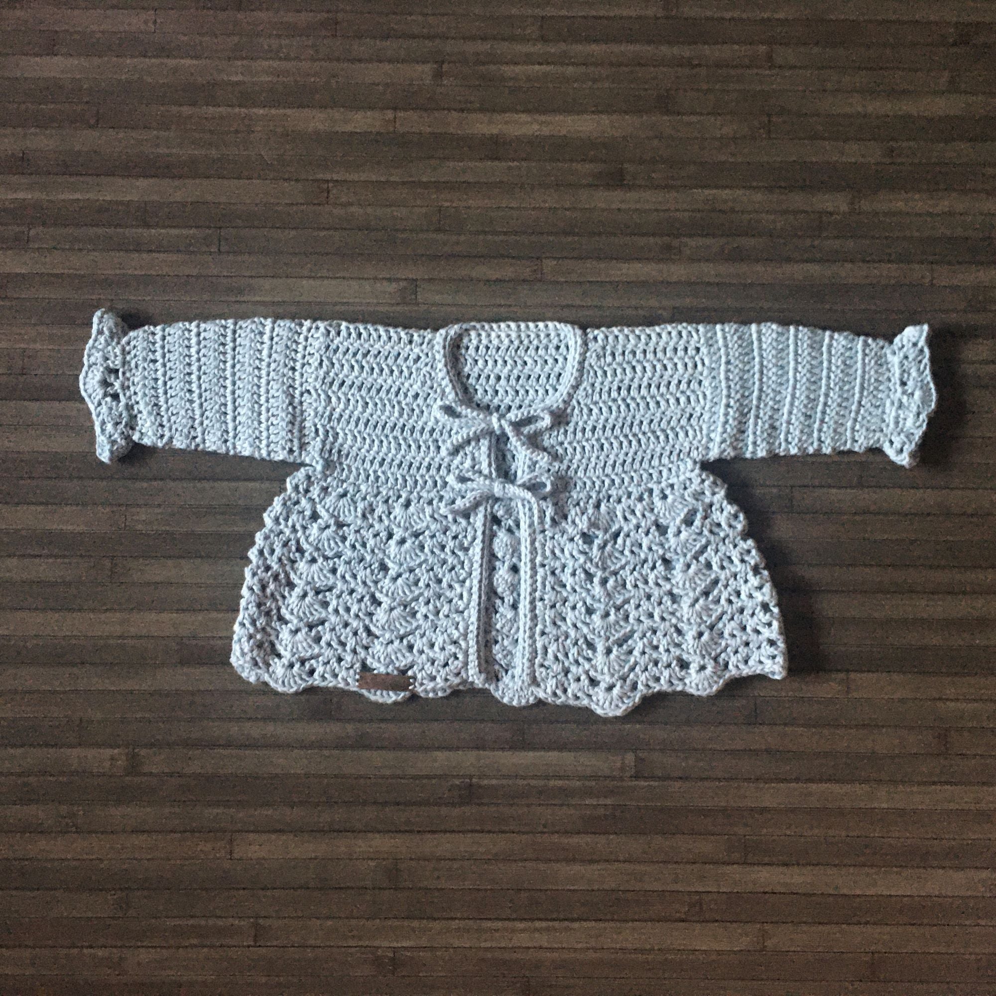 sky crochet baby cardigan