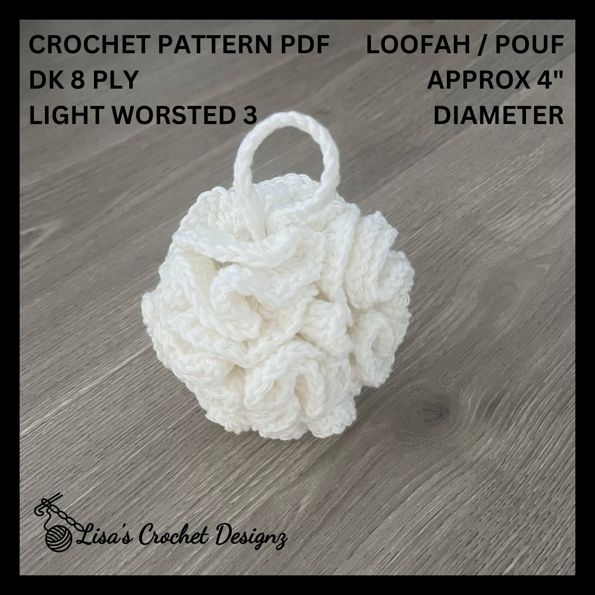 Snowy Crochet Pattern Spa Set – English PDF | Washcloths, Loofah, Scrubbies, Soap Saver & Headband