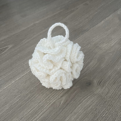 Crochet Pattern Snowy Loofah | Shower & Bath Poufs