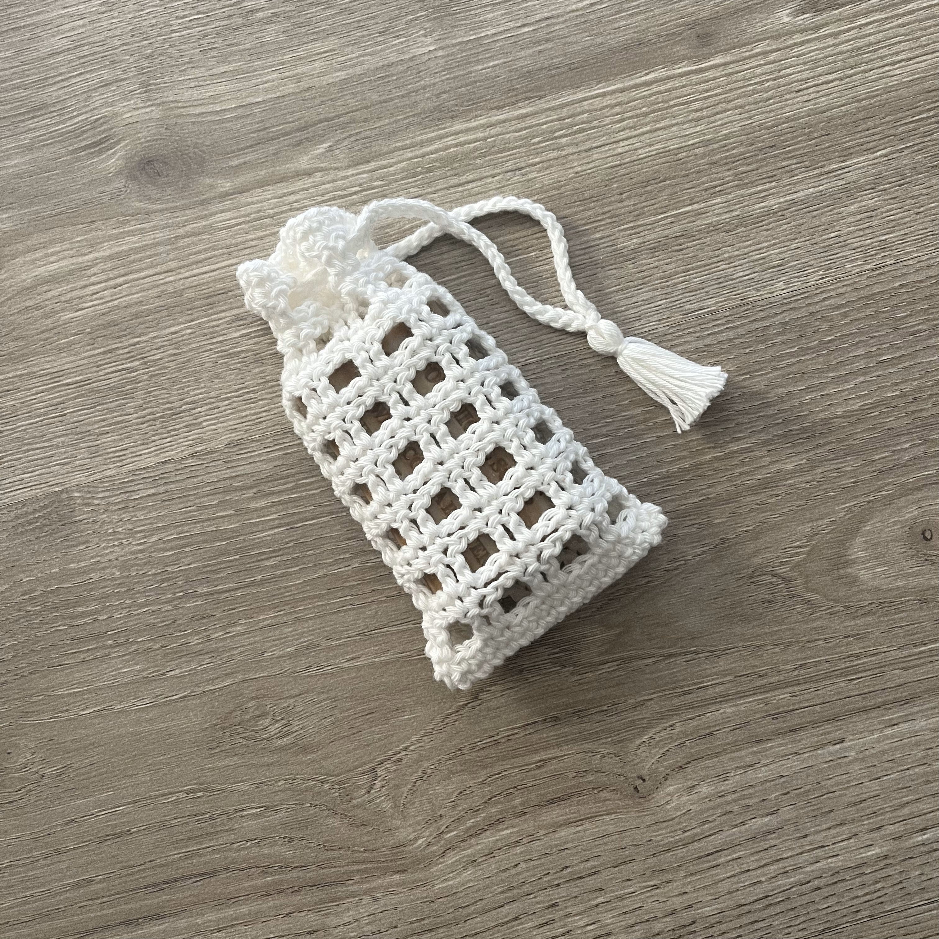 Snowy Crochet Soap Saver Pattern – DIY Spa Set | PDF Download in English