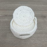 Crochet Scrubbies & Basket Pattern – Snowy Spa Set Storage & Reusable Pads – English Only