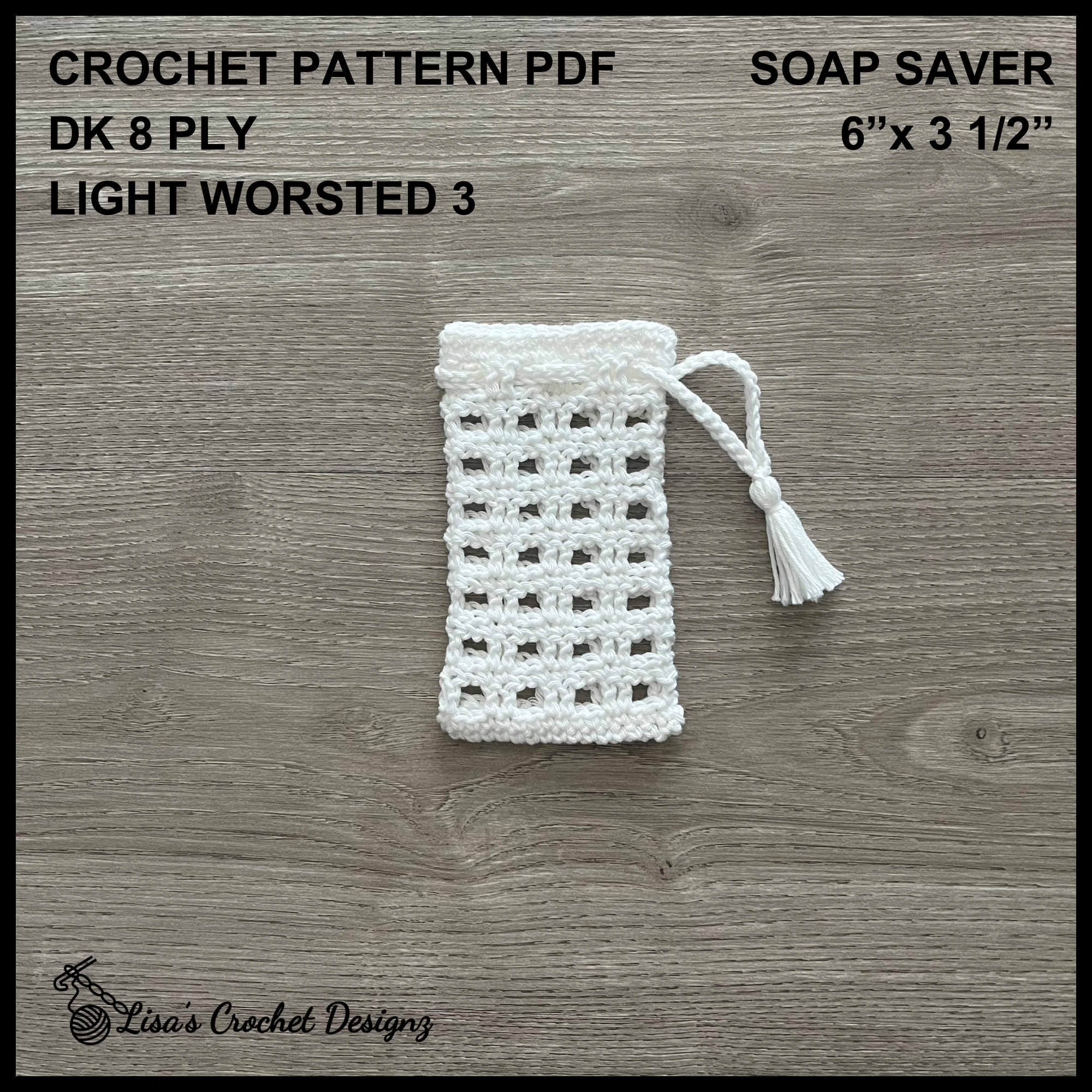 Snowy Crochet Pattern Spa Set – English PDF | Washcloths, Loofah, Scrubbies, Soap Saver & Headband