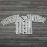 Crochet Baby Cardigan Pattern PDF – Stirling Baby Sweater (0–3 Months)