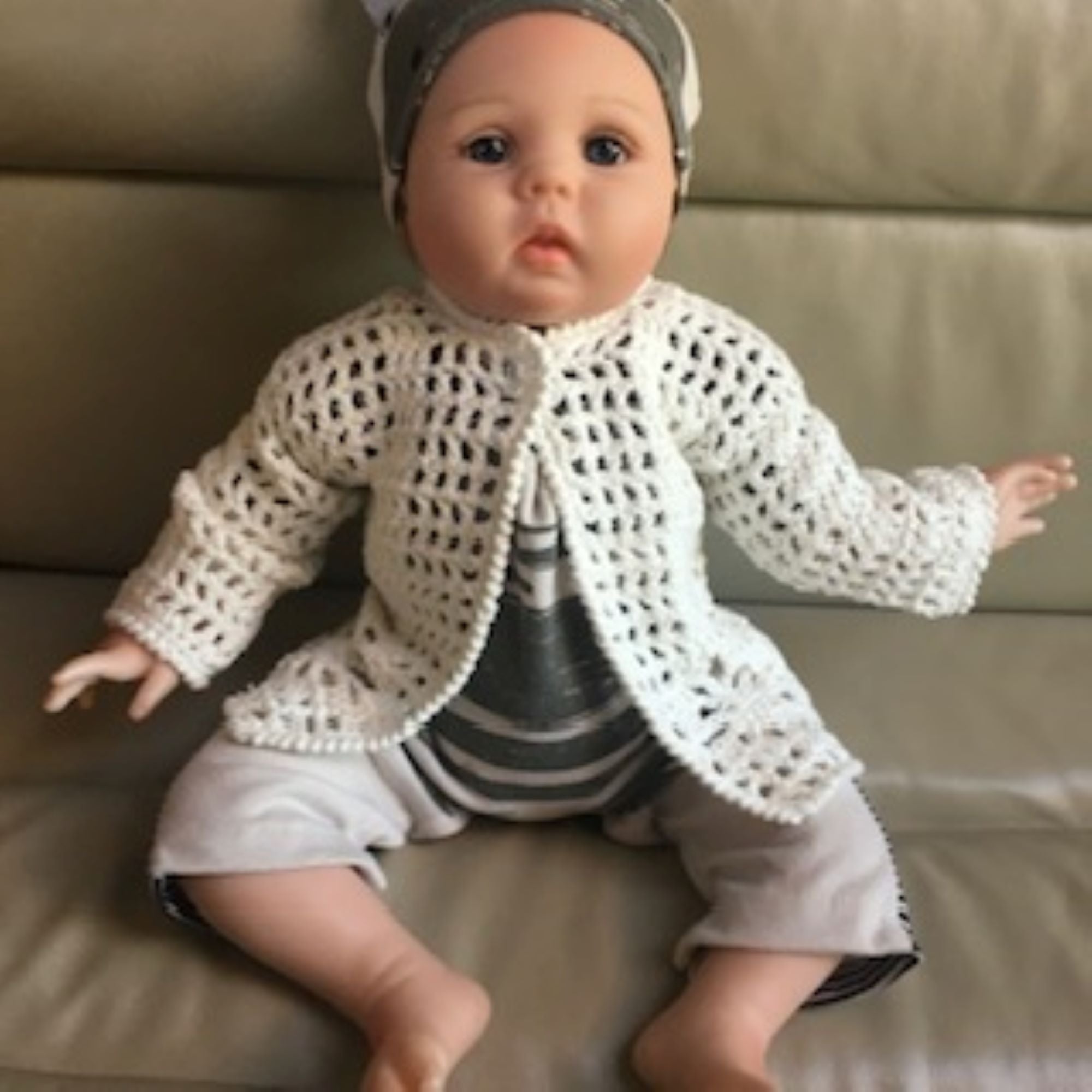 Summer Crochet Pattern PDF | Baby Cardigan (0-3 Months) | English