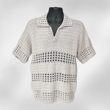 Crochet Men's Polo Shirt & Shorts Set Pattern (S–5XL) – Taylor Matching Summer Outfit for Men & Women