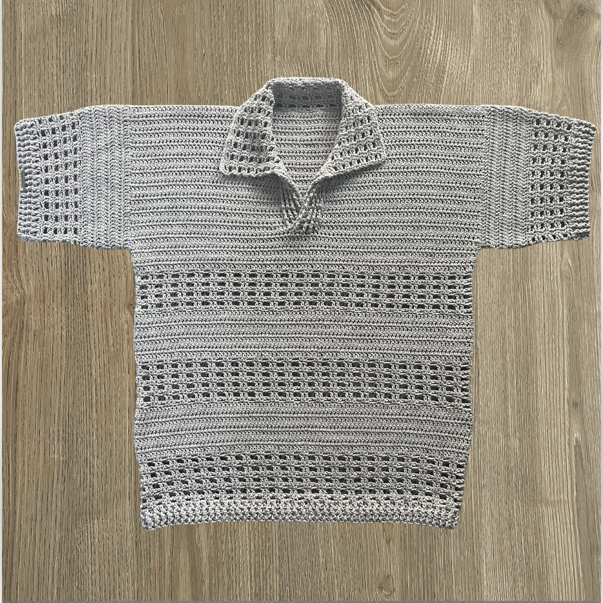 Taylor Crochet Pattern Men's Polo Shirt (S-5XL) – Digital PDF Pattern in English