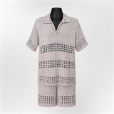 Crochet Men's Polo Shirt & Shorts Set Pattern (S–5XL) – Taylor Matching Summer Outfit for Men & Women