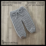 Theo Crochet Baby Pants PDF Pattern | Newborn to 2 Years | English Only