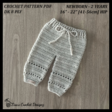 Crochet Baby Pattern Collection – Zac Cardigan, Hat, Booties & Pants