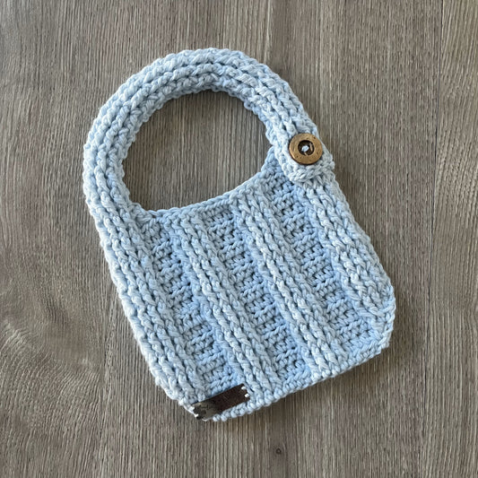 zeb crochet baby bib