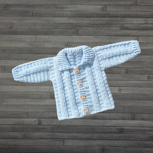 Crochet Pattern Zeb Crochet Baby Cardigan to 2 Years ENGLISH ONLY