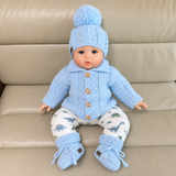 Crochet Baby Set Pattern – Zeb Sweater, Hat & Booties (0–2Y)