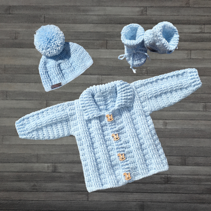 Crochet Pattern Zeb Crochet Baby Cardigan Set Baby to 2 Years