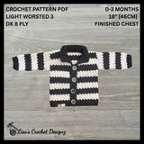 Crochet Baby Cardigan Pattern – Ziggy Baby Jacket (0–3M)