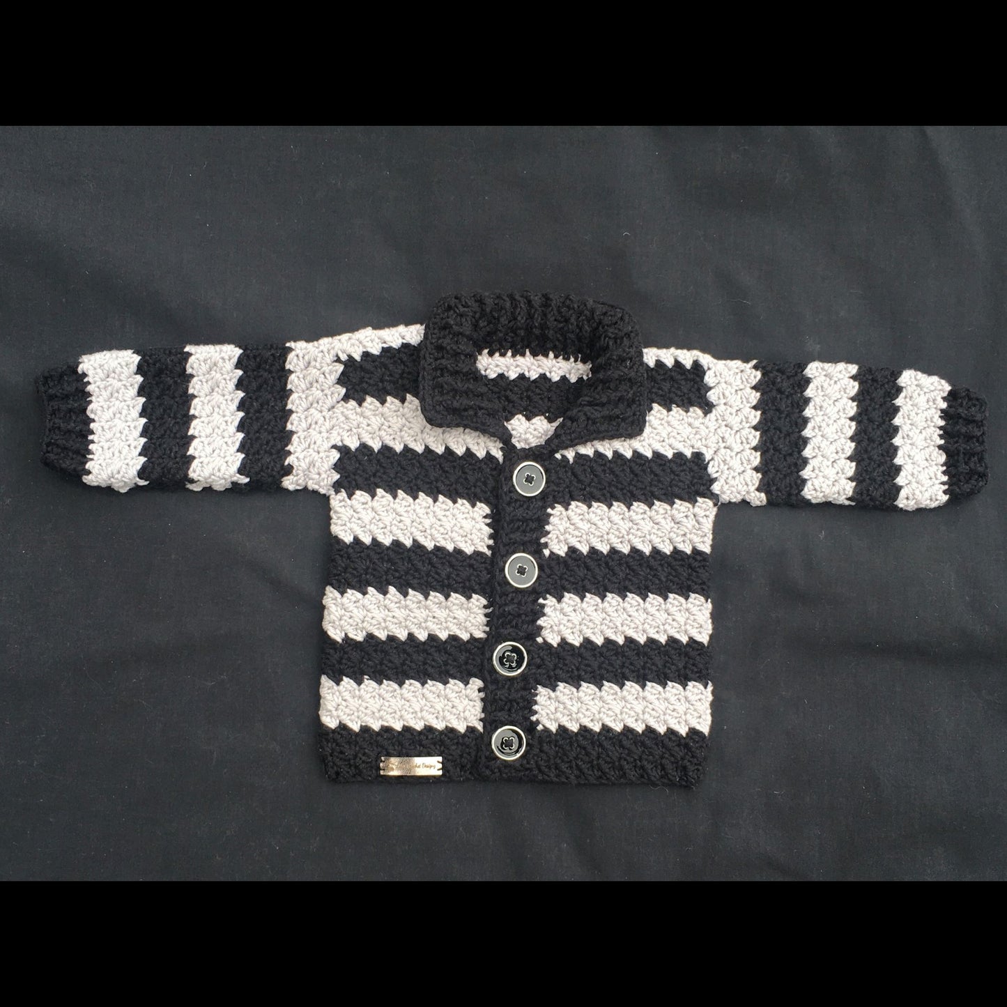 ziggy crochet striped baby sweater