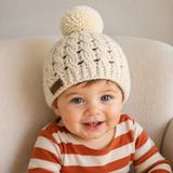 Crochet Hat Pattern PDF – Caleb Cabled Beanie (Prem–10Y)