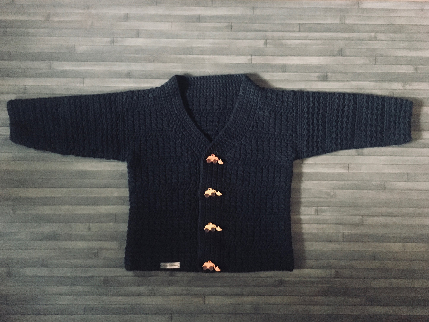 Aaron crochet cardigan front