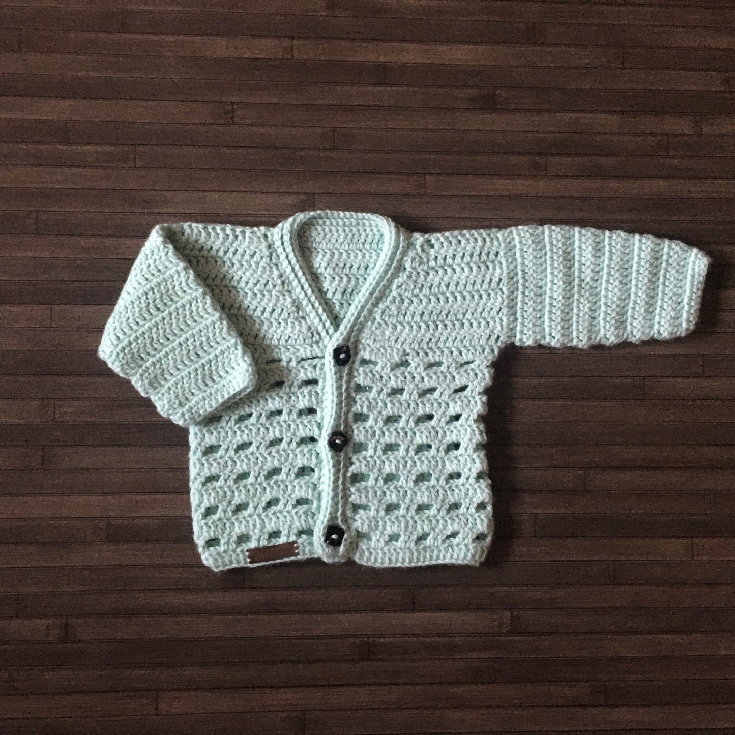 Adam crochet baby sweater one arm in