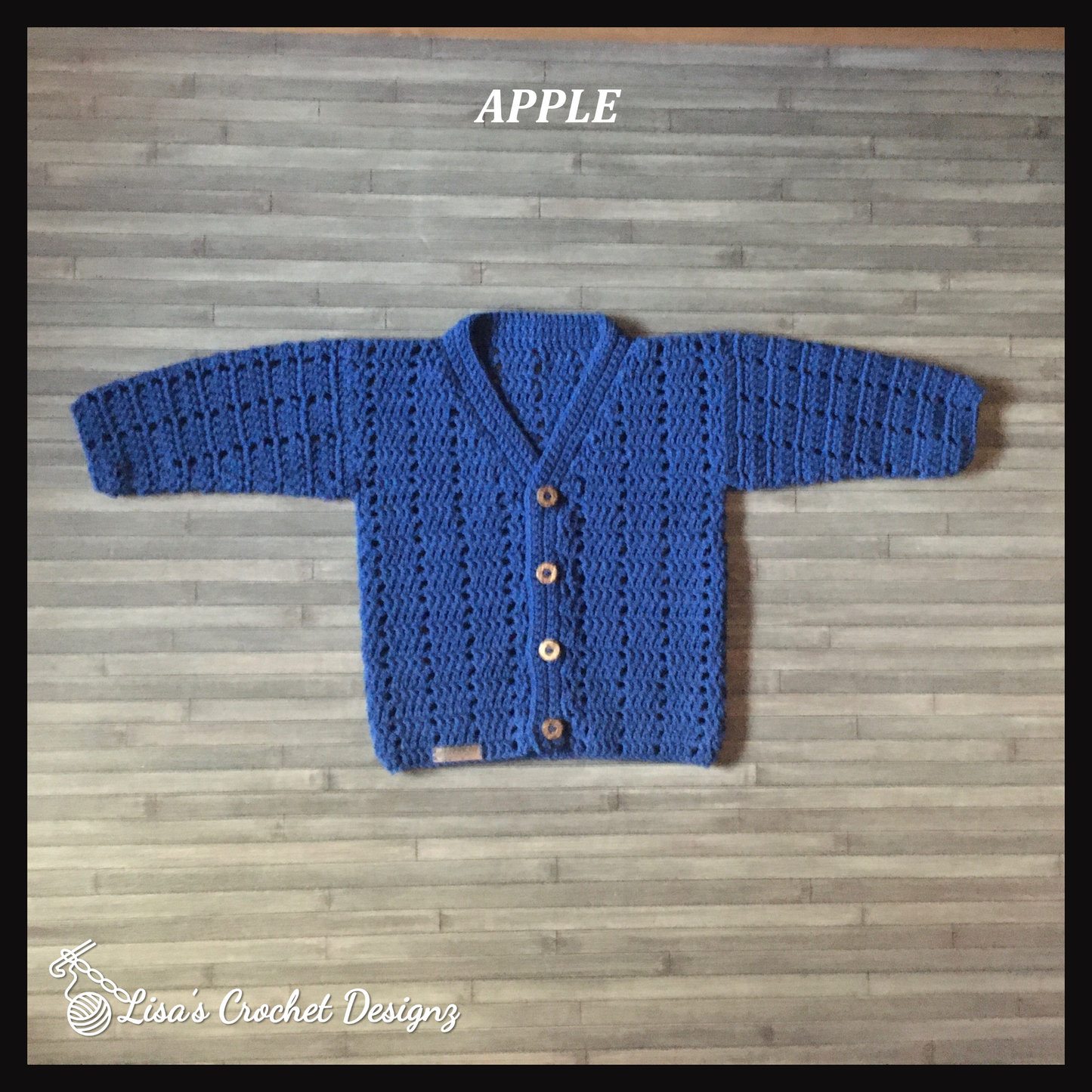 Apple crochet baby sweater