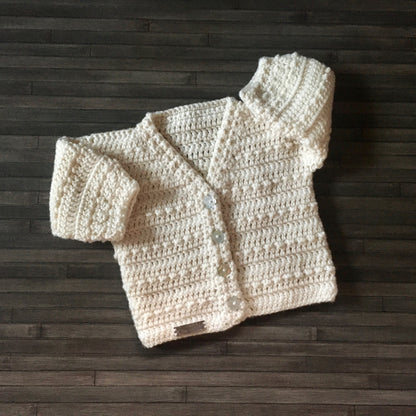 ashley crochet sweater slanted one arm up one arm down