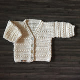 ashley crochet sweater one arm in