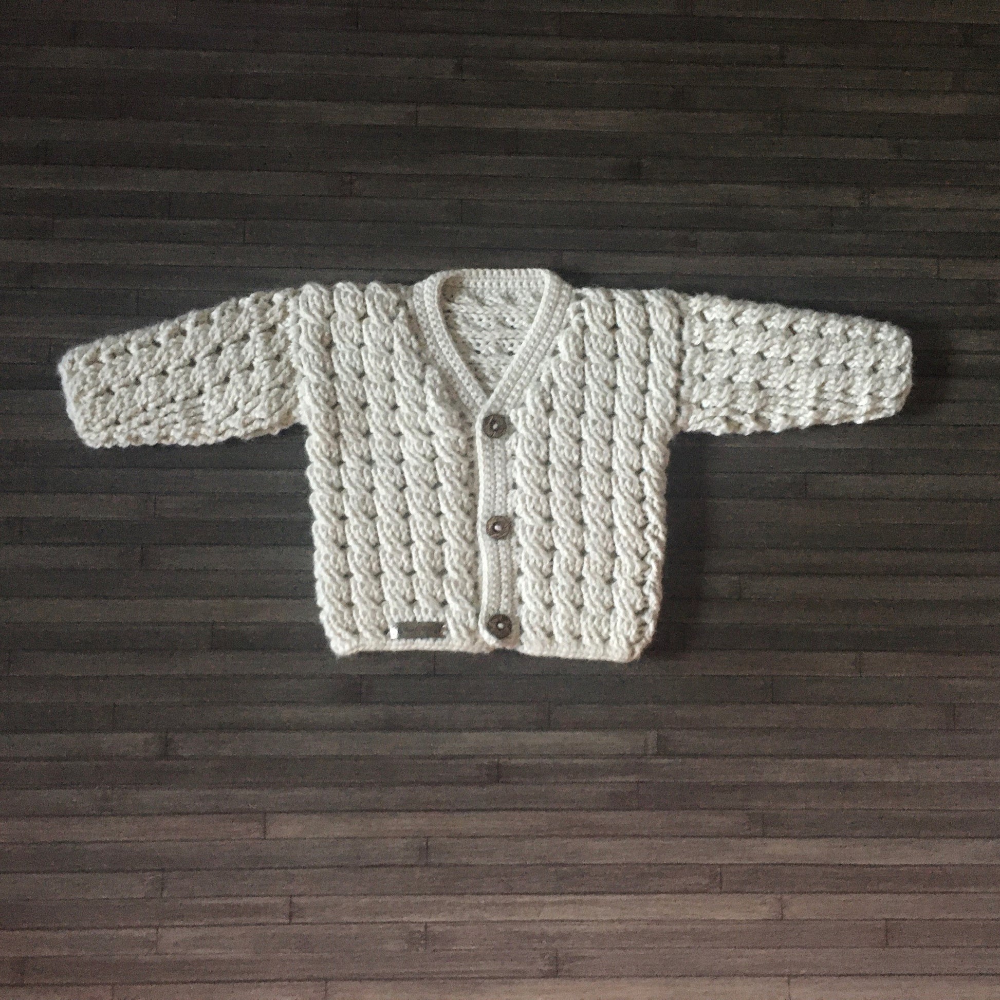 caleb baby cabled sweater