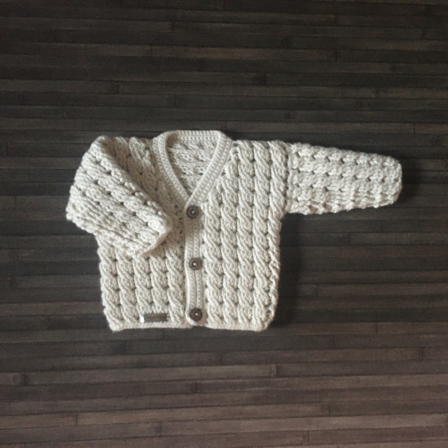 Caleb Crochet Baby Sweater Crochet Pattern Baby to 2 Years – Lisa's ...