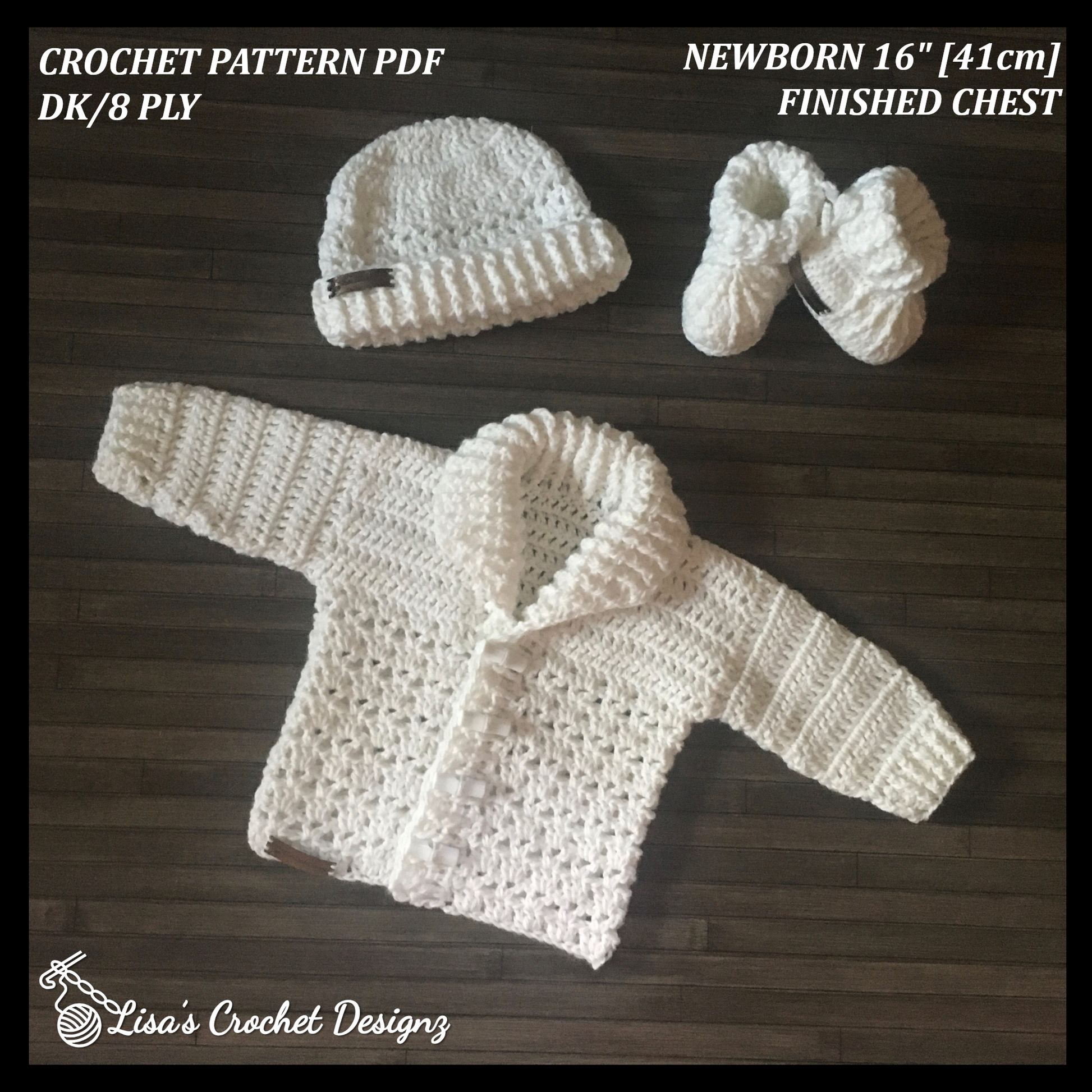 Crochet newborn best sale baby boy cardigan