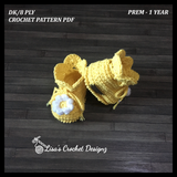 Daisy Crochet Baby Booties | Crochet Pattern PDF | English