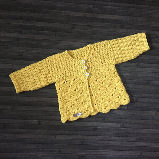 daisy crochet baby sweater