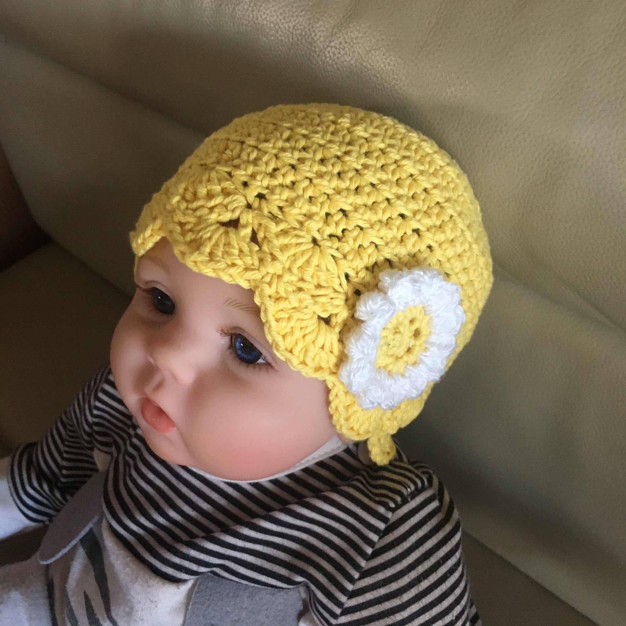 Daisy Baby Hat Prem to 1 Year | Crochet Pattern PDF | English