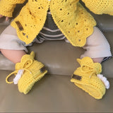 Daisy Crochet Baby Booties Pattern (Preemie–12 Months) English Only