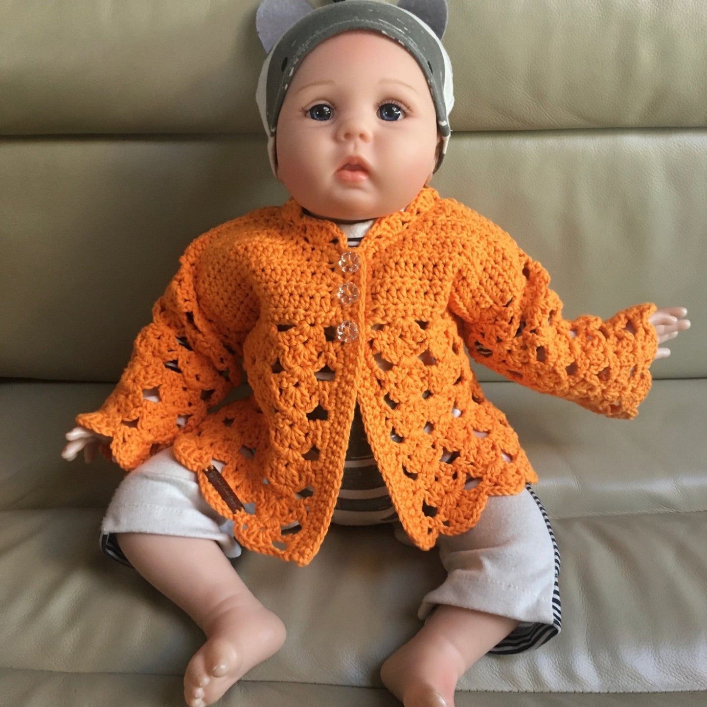 Crochet Pattern Dakota Baby Cardigan 0-3 Months