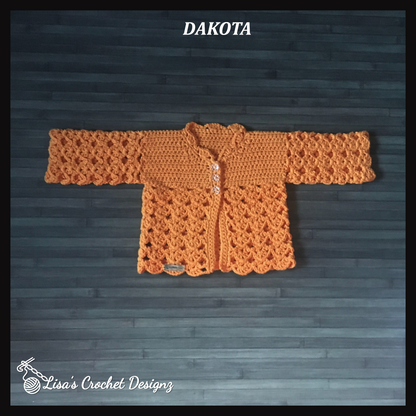 Dakota Crochet Baby Sweater Cardigan