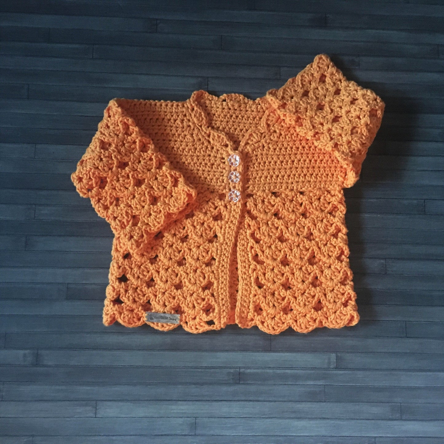 dakota crochet baby cardigan