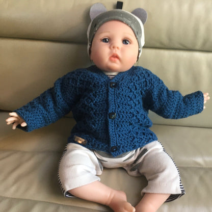 Crochet Pattern Devon Baby Cardigan to 2 Years