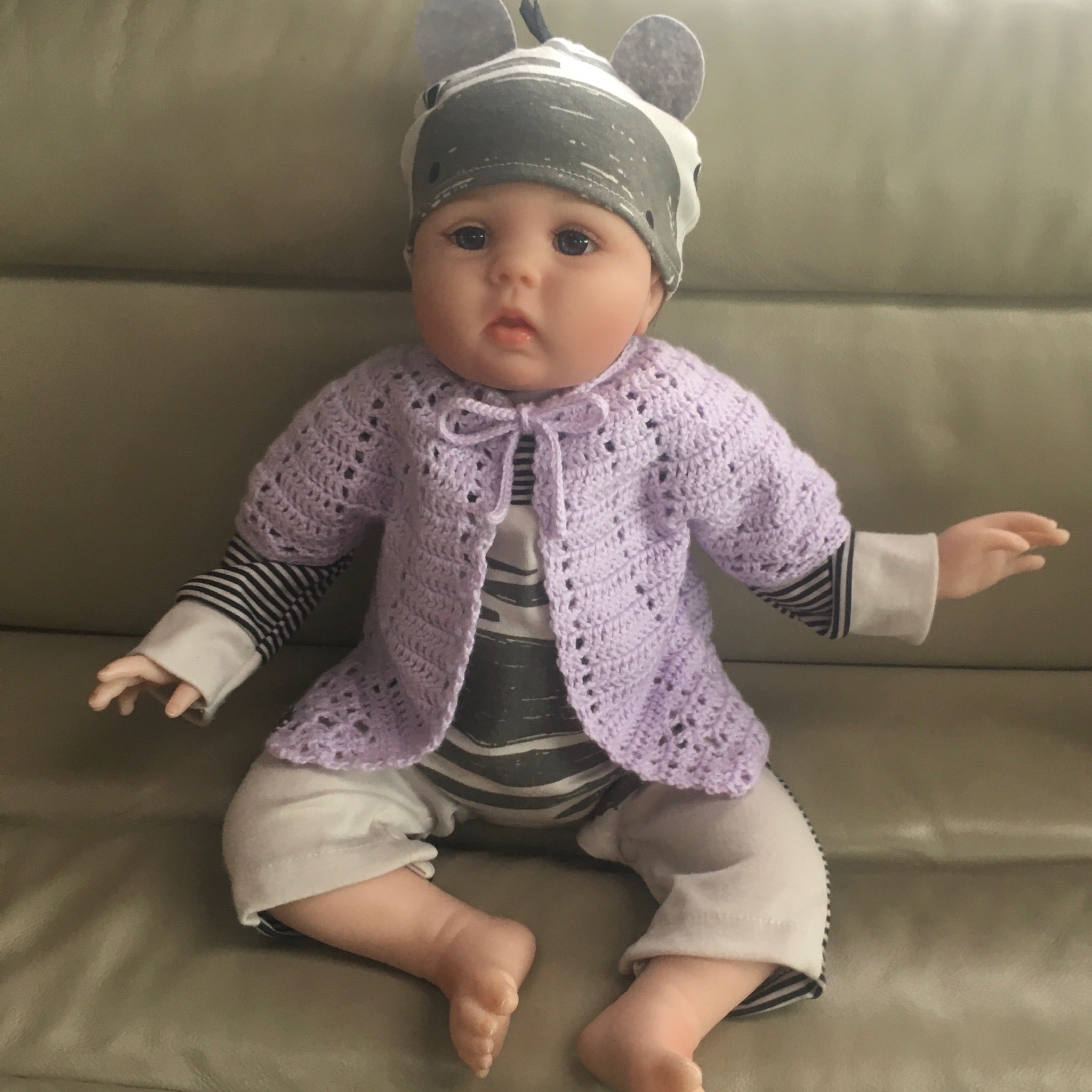 Eva Summer Baby Cardigan 0-3 Months | Crochet Pattern PDF | English