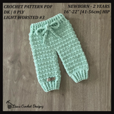 Fiona Baby Pants Crochet Pattern PDF | Newborn to 2 Years | English