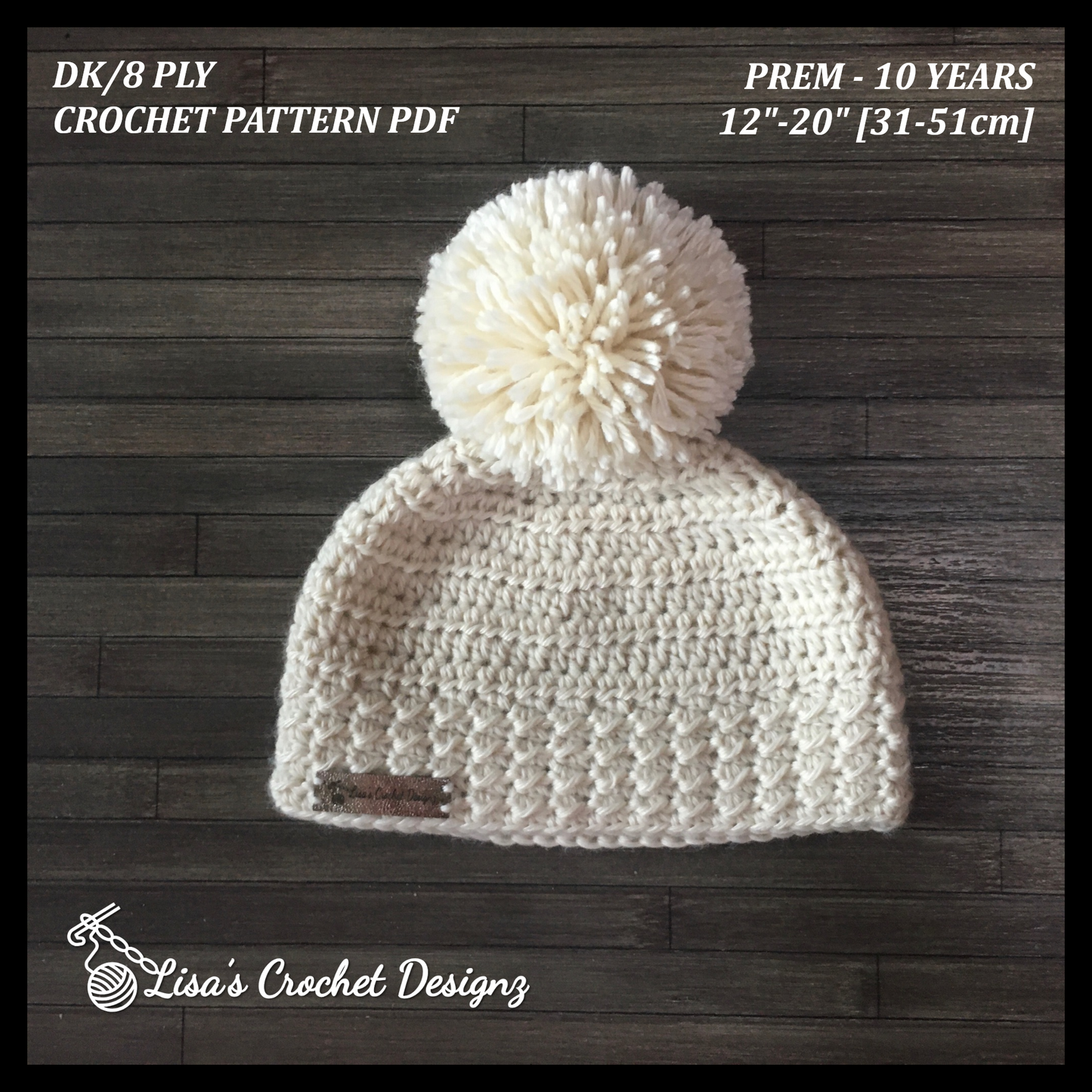 Crochet Pattern Grayson Crochet Hat Prem Baby to 10 Years