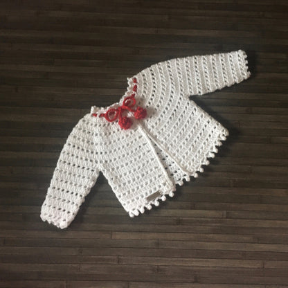 Crochet Pattern Holly Crochet Baby Christmas Cardigan Hat Booties Set