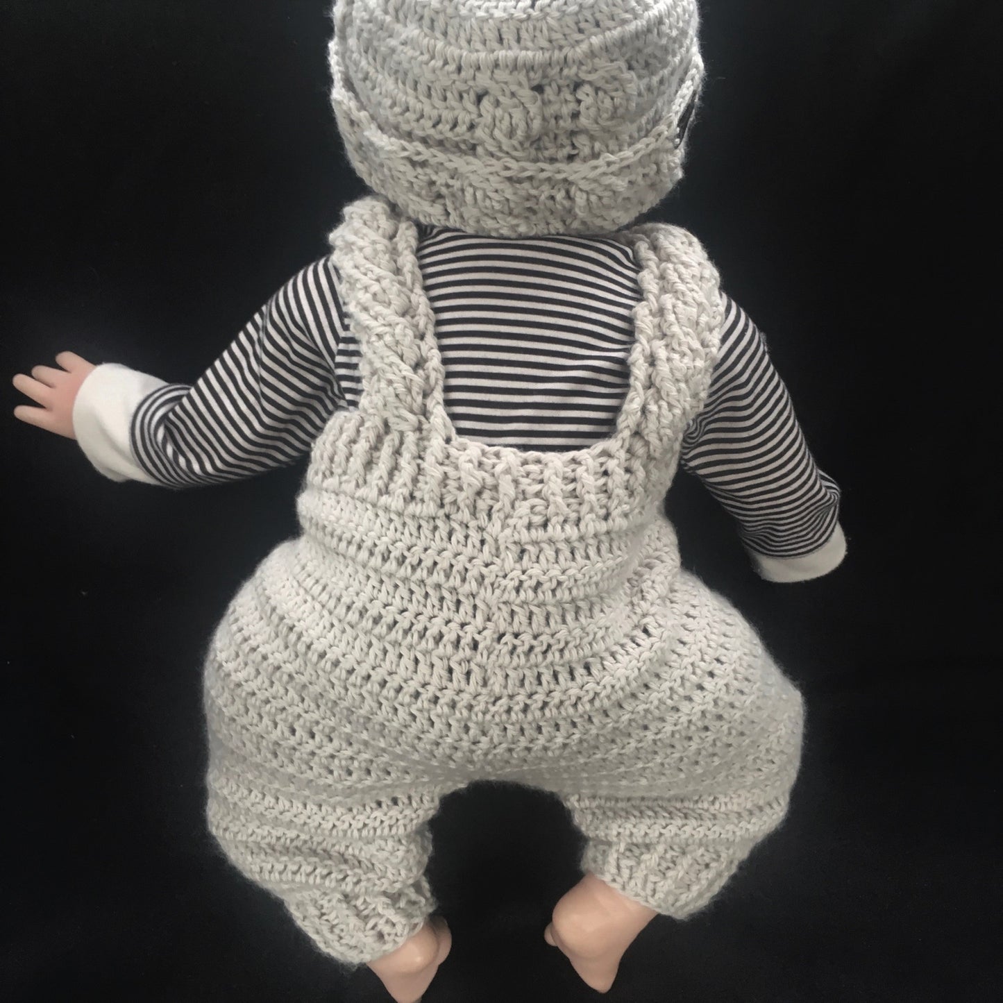 Crochet Pattern Hugo Baby Romper & Hat Set 0-3 Months