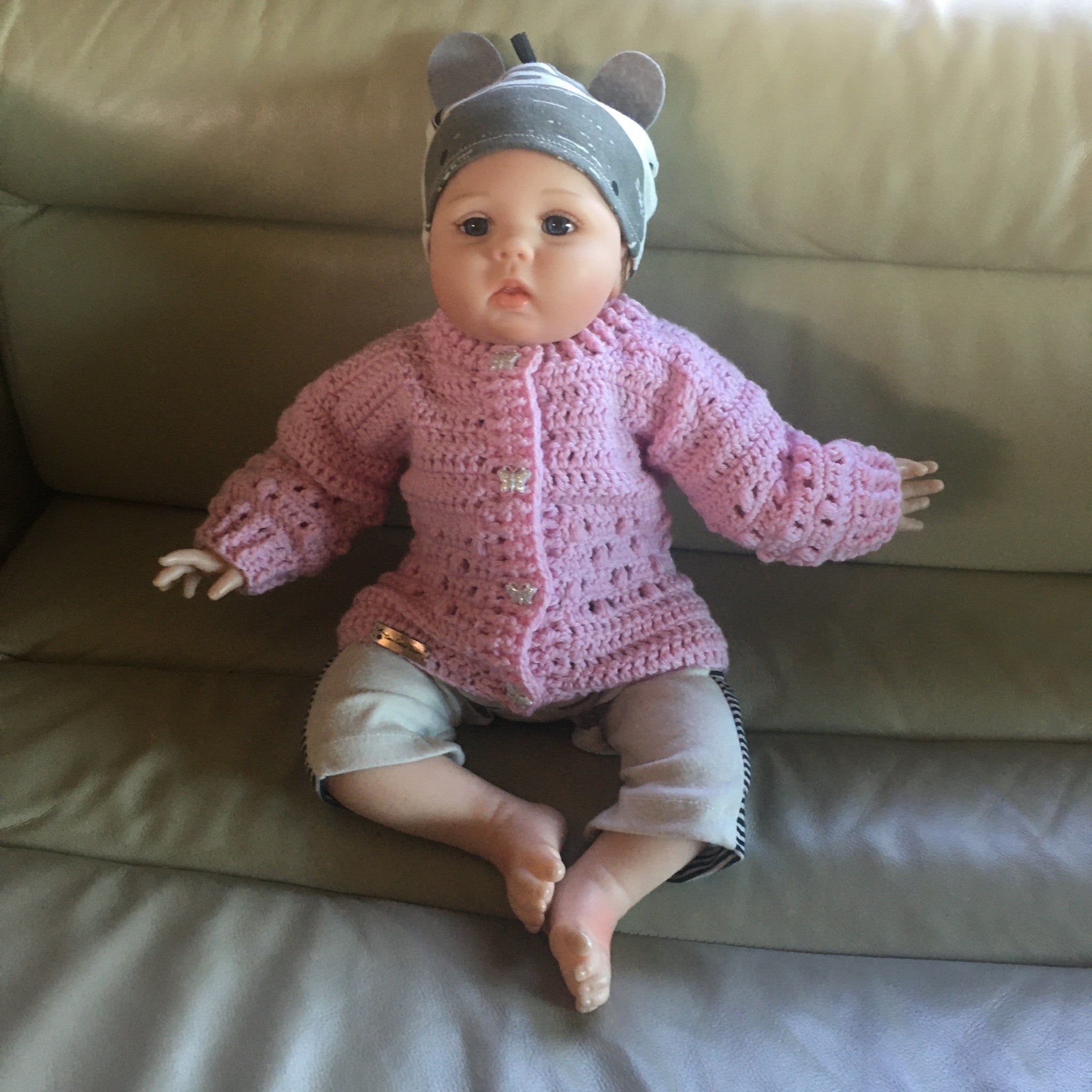 Izzy Crochet Baby Sweater Crochet Pattern Baby to 2 Years Lisa s