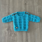 Crochet Pullover Sweater Pattern PDF – Jack Cabled Sweater (NB–8Y)