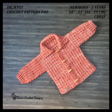 James Baby & Toddler Collared Cardigan Crochet Pattern | PDF | English