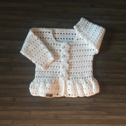 Crochet Pattern Leah Baby Cardigan Baby to 2 Years